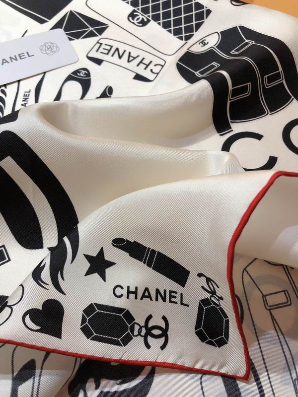 Chanel silk scarf 90X90cm E05 (24)